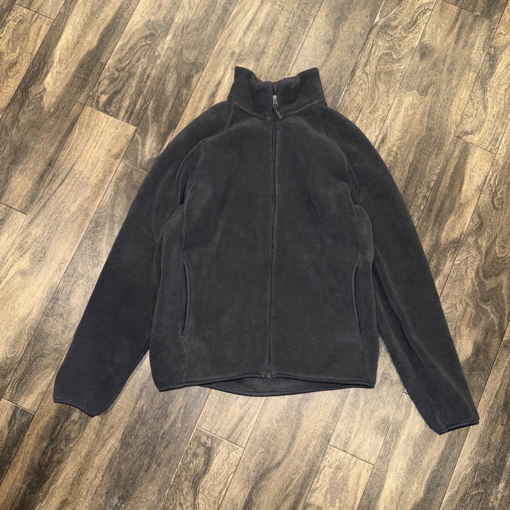 Uniqlo Fleece Full-Zip Jacket Long-Sleeve Men's Size S Dark Grey Outdoor